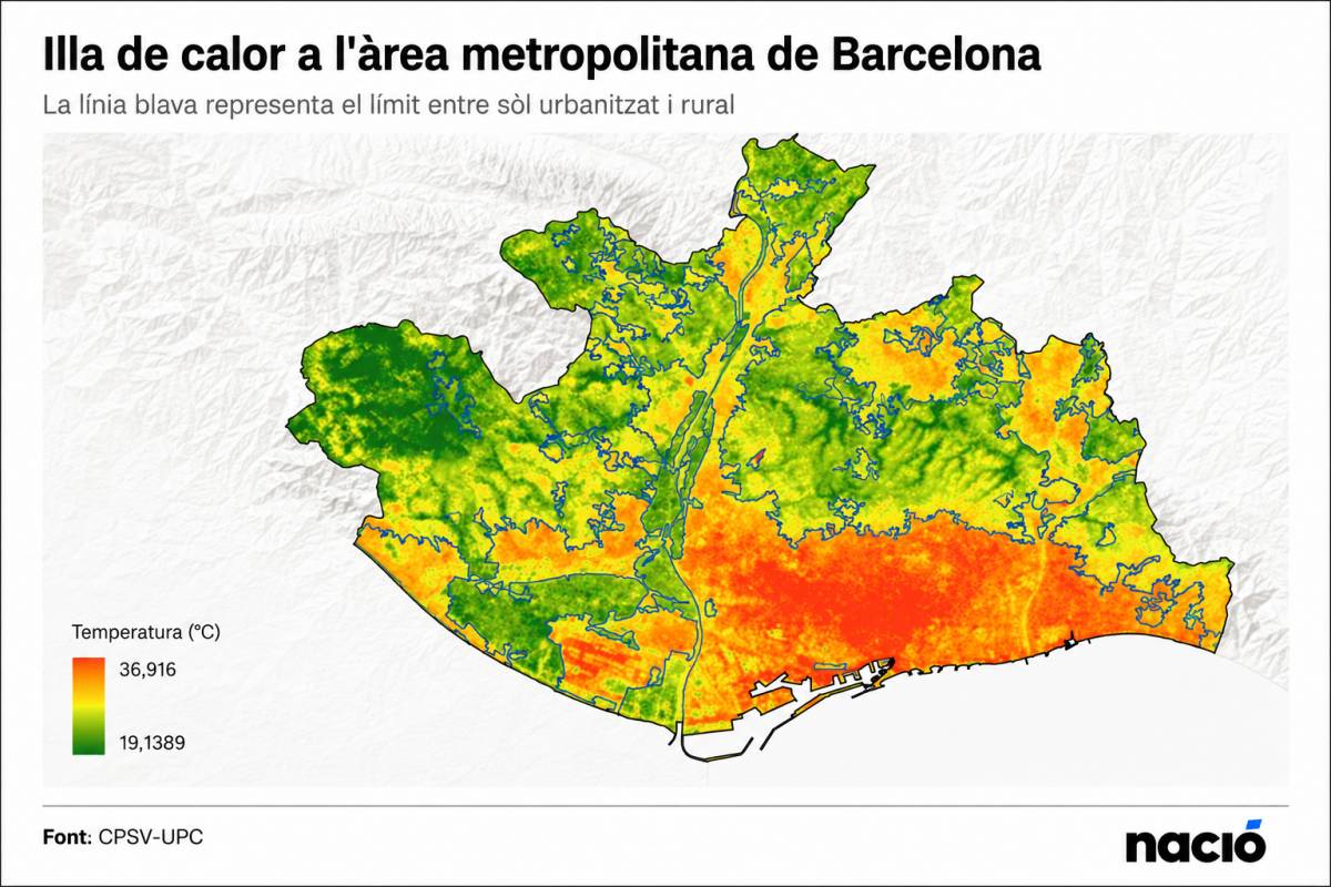 L`efecte illa de calor a l`àrea metropolitana de Barcelona