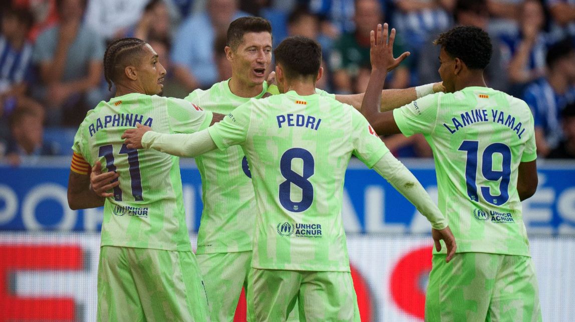 La segona joventut de Lewandowski encarrila el triomf del Barça contra l'Alabès