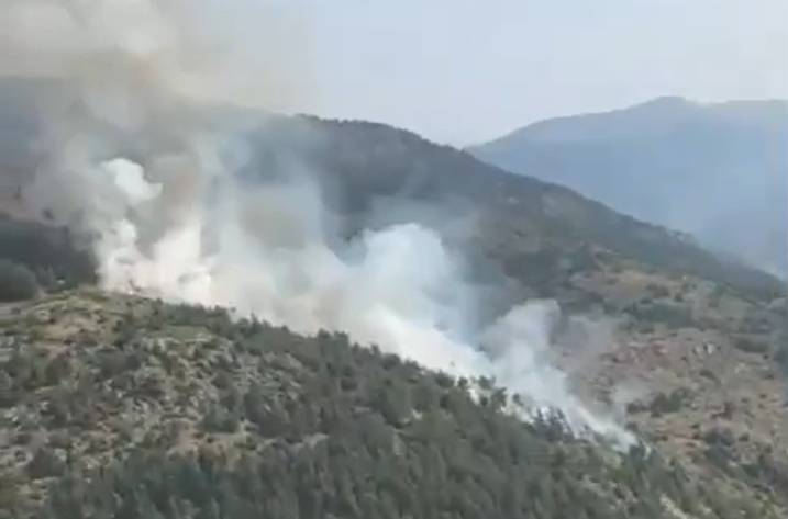 Els Bombers treballen en un indendi d'alta muntanya al Pallars Sobirà