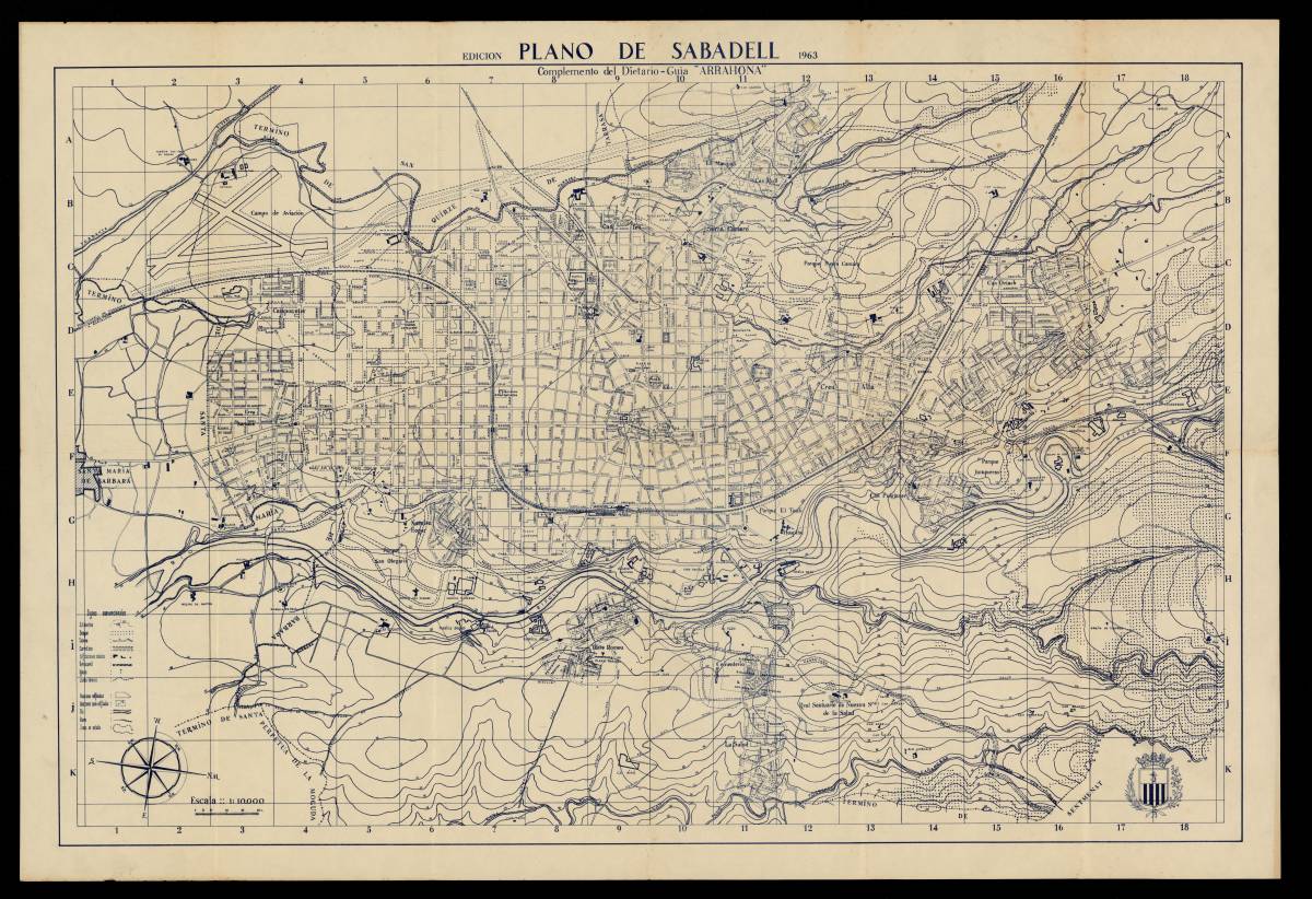 Plànol de Sabadell. 1963 - Plànol de Sabadell. 1963