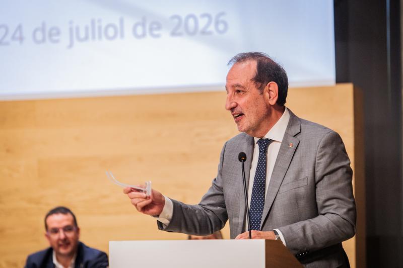 El conseller de Justícia i Qualitat Democràtica, Ramon Espadaler, en un acte a Vic