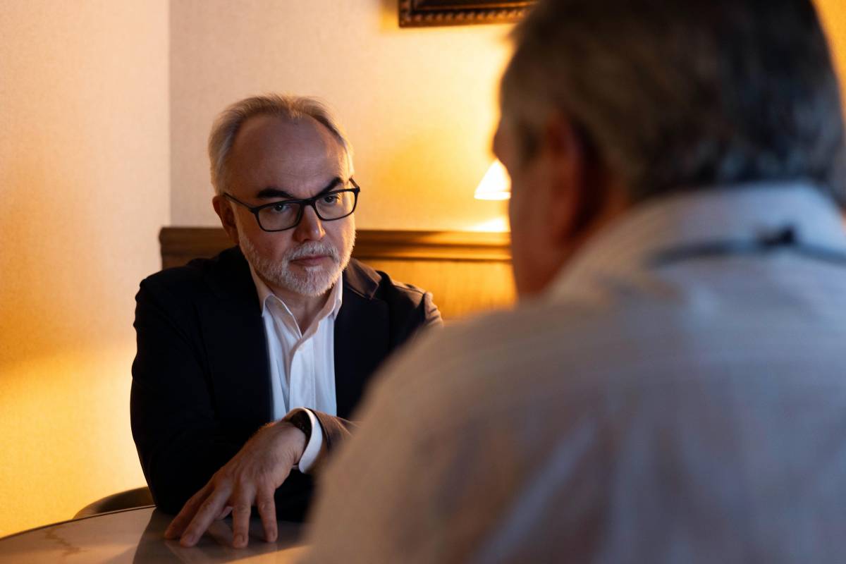 Arcadi Navarro, durant l`entrevista amb Nació - Hugo Fernández Arcadi Navarro, durant l`entrevista amb Nació