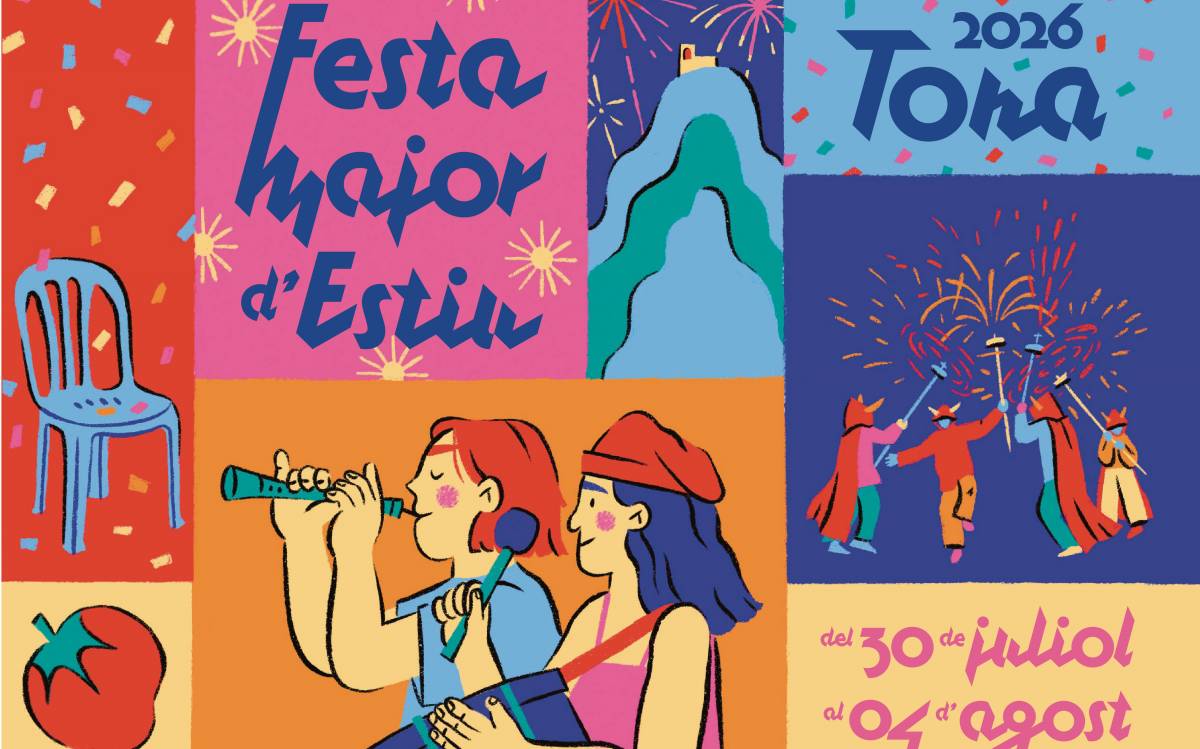 Cartell de la Festa Major de Tona 2026, obra de Clàudia Capdevila. - Cartell de la Festa Major de Tona 2026, obra de Clàudia Capdevila.