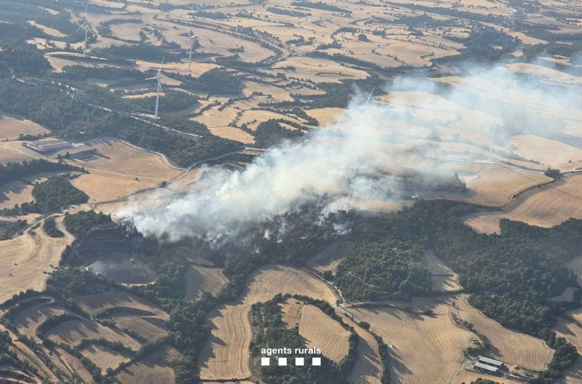 Estabilitzat l'incendi de Santa Coloma de Queralt