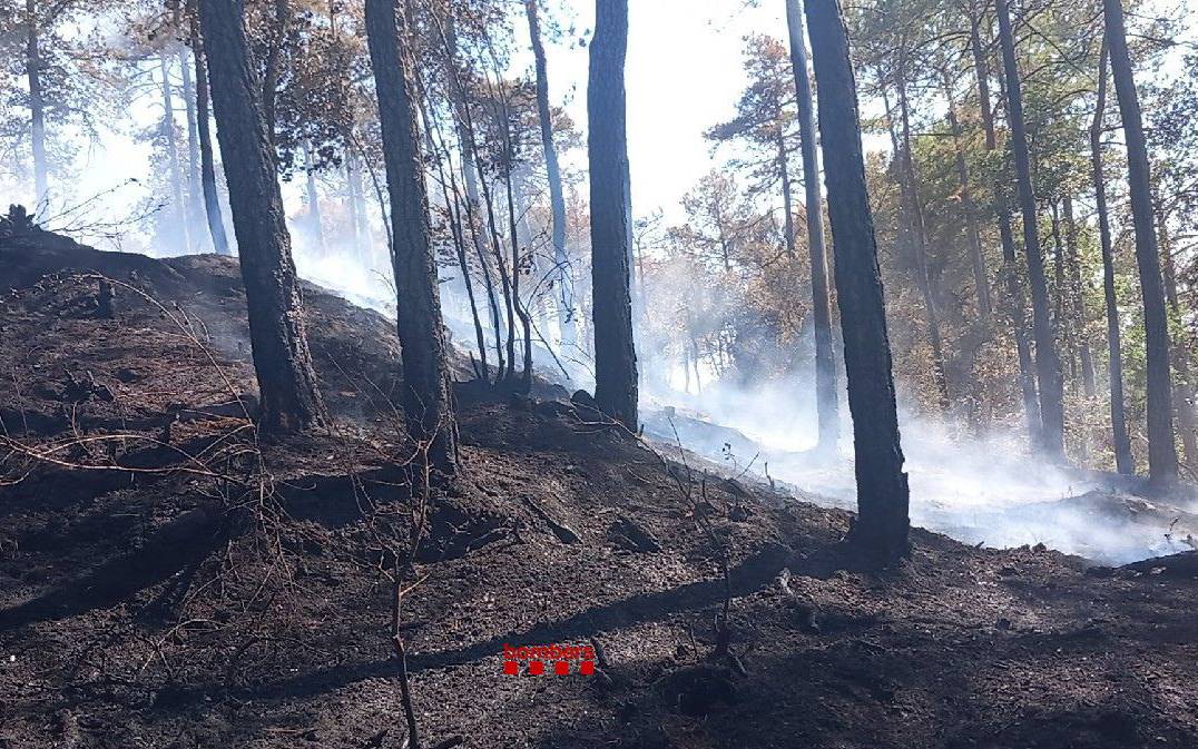 Petit incendi al Pla del Verdaguer, a Oristà