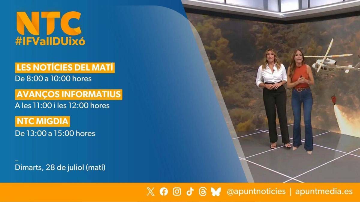 Crítiques als informatius d'À Punt per la «lenta» cobertura de l'incendi de la Vall d'Uixó
