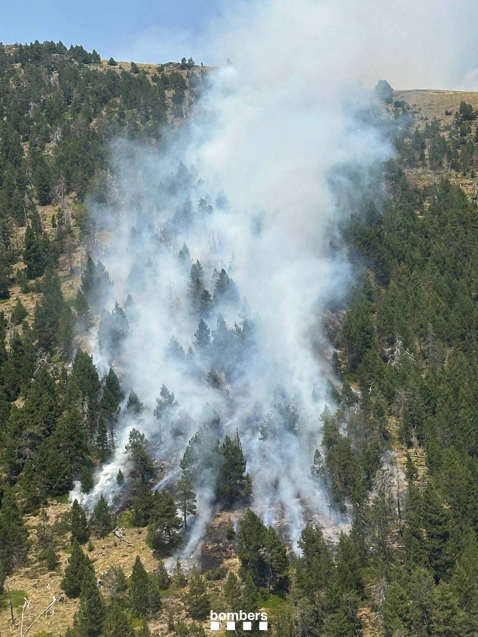 Incendi d'alta muntanya al parc natural de l'Alt Pirineu