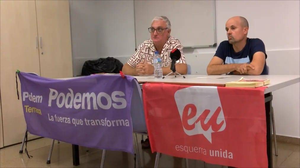 Roda de premsa de Podem Terrassa i Esquerra Unida (EU) - 