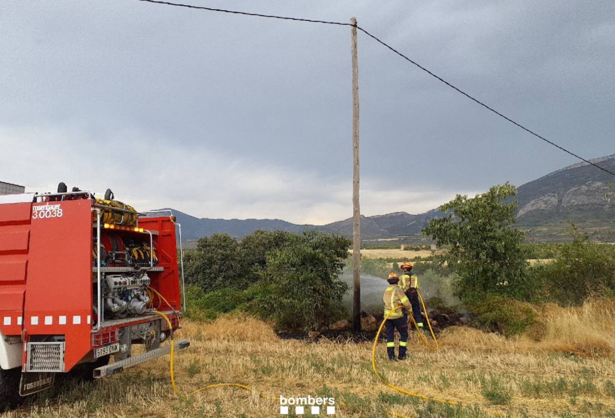 Els llamps provoquen cinc incendis al Pirineu