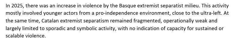 La menció a Catalunya i el País Basc a l`informe de l`Europol sobre terrorisme - La menció a Catalunya i el País Basc a l`informe de l`Europol sobre terrorisme