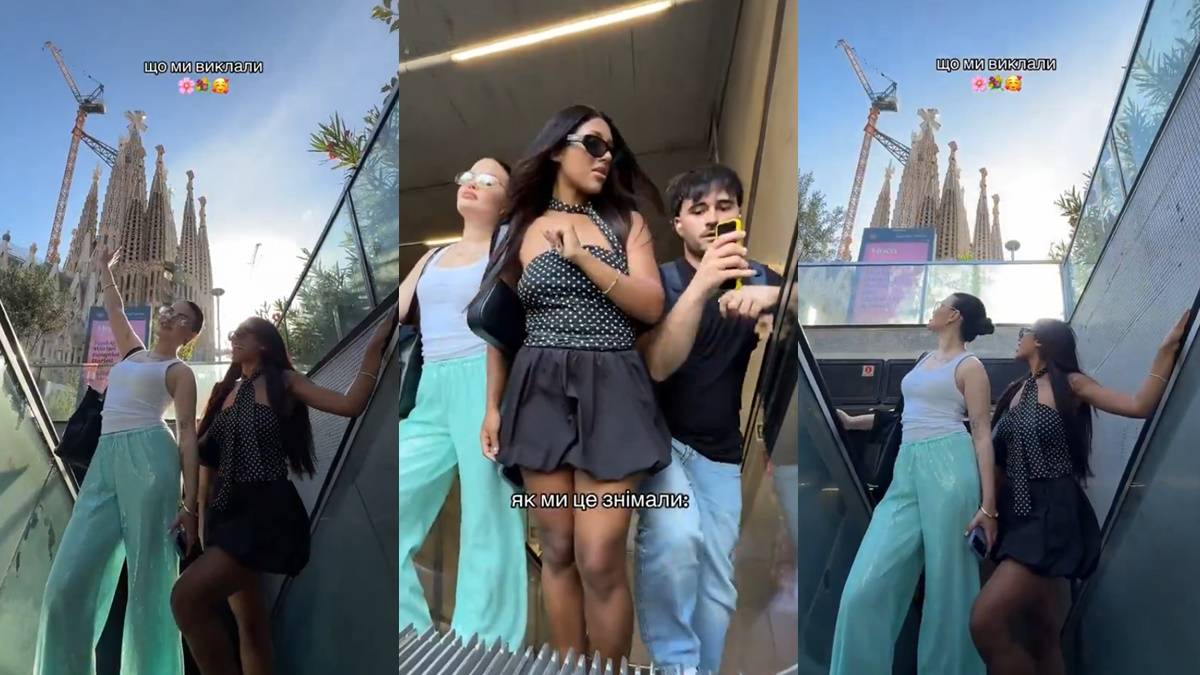 Es fa viral un nou vídeo amb polèmica d'una turista fent el ridícul a les escales del metro de Sagrada Familia