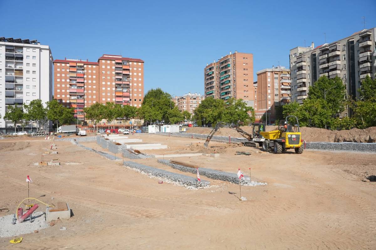 Les obres al pàrquing de l'Eix Macià - David Chao