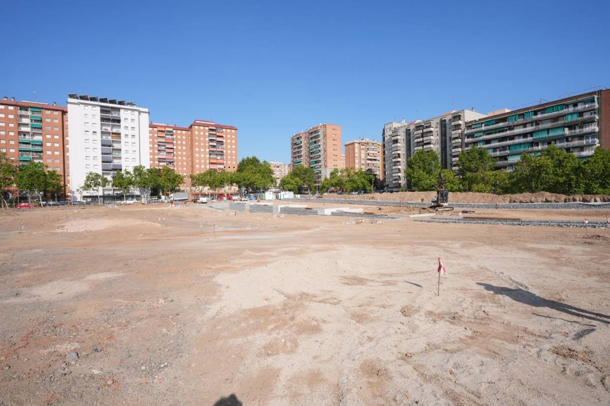 Les obres al pàrquing de l'Eix Macià - David Chao
