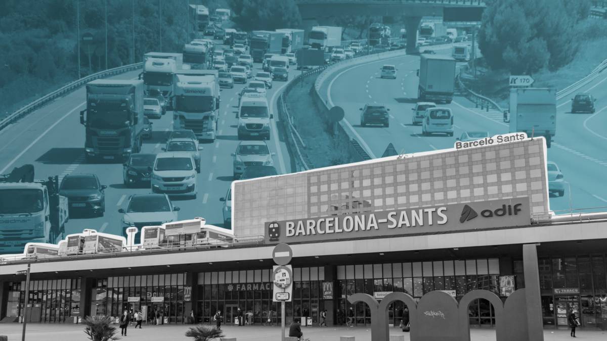 Retencions de 40 km i aglomeracions a l'estació de Sants hores abans de l'eclipsi