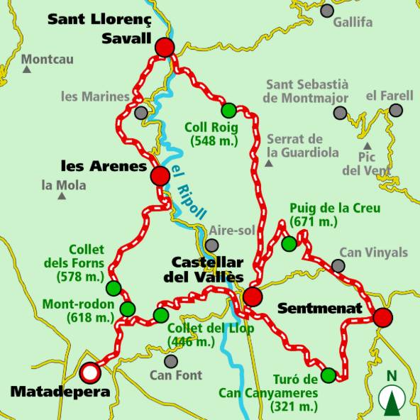 Recorregut de la 3a Som Vallès Trail. - Som Vallès Trail Recorregut de la 3a Som Vallès Trail.