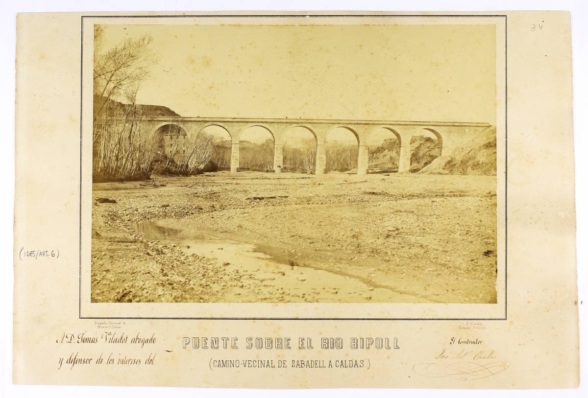Fotografies del pont de la Salut l’any 1863 - FOTOGRAFIA ROVIRA Y DURAN (ARXIU HISTÒRIC DE SABADELL) Fotografies del pont de la Salut l’any 1863