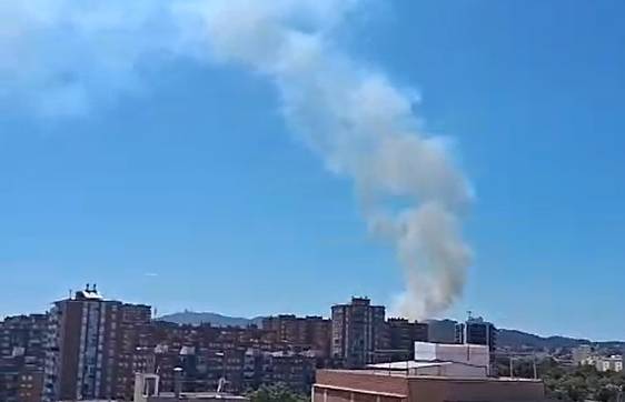 Un incendi crema al Parc de Collserola