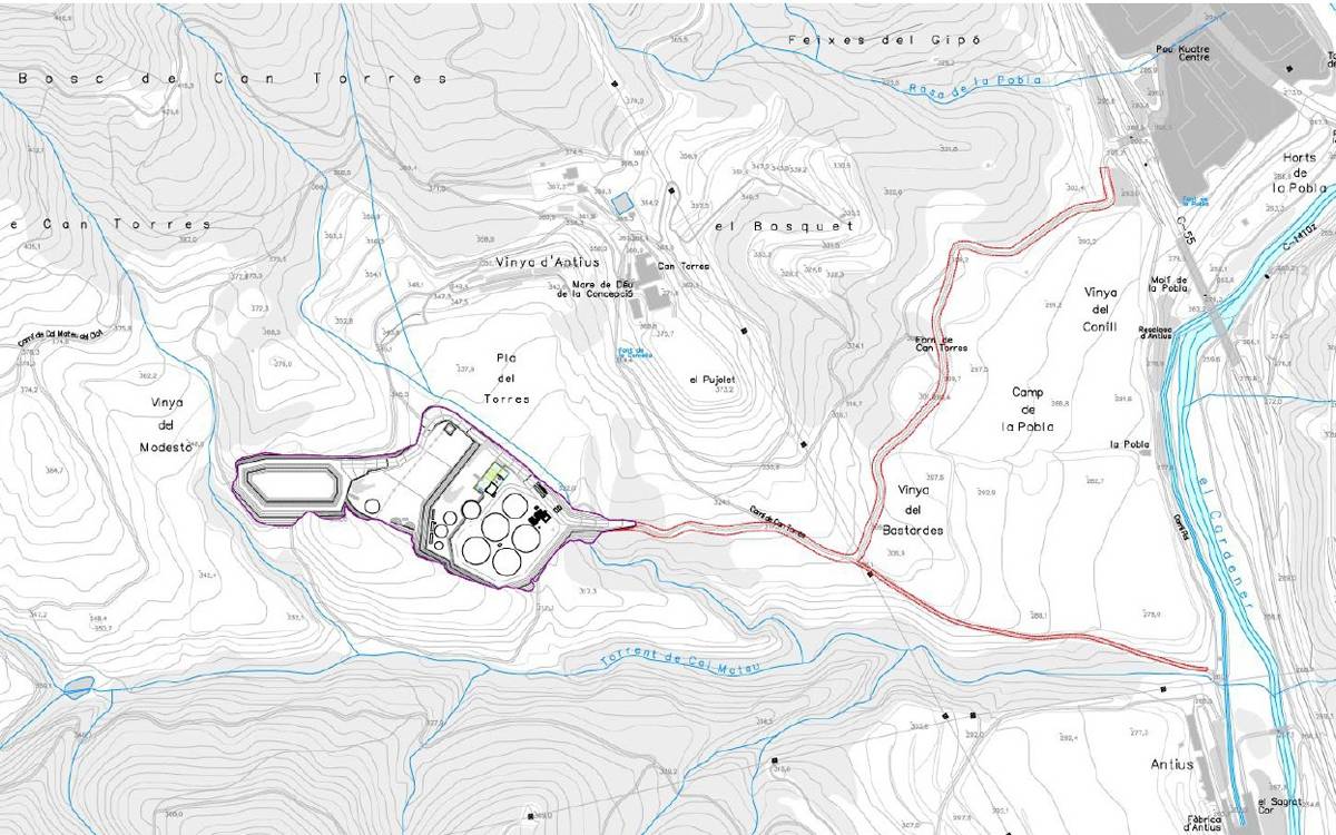 Mapa de la localització de la futura planta de biogàs de Sant Mateu de Bages - Cardener Viu Mapa de la localització de la futura planta de biogàs de Sant Mateu de Bages