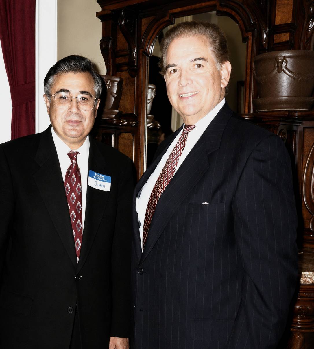 El senador Henry Melo amb Josep Borràs - Arxiu Josep Borràs