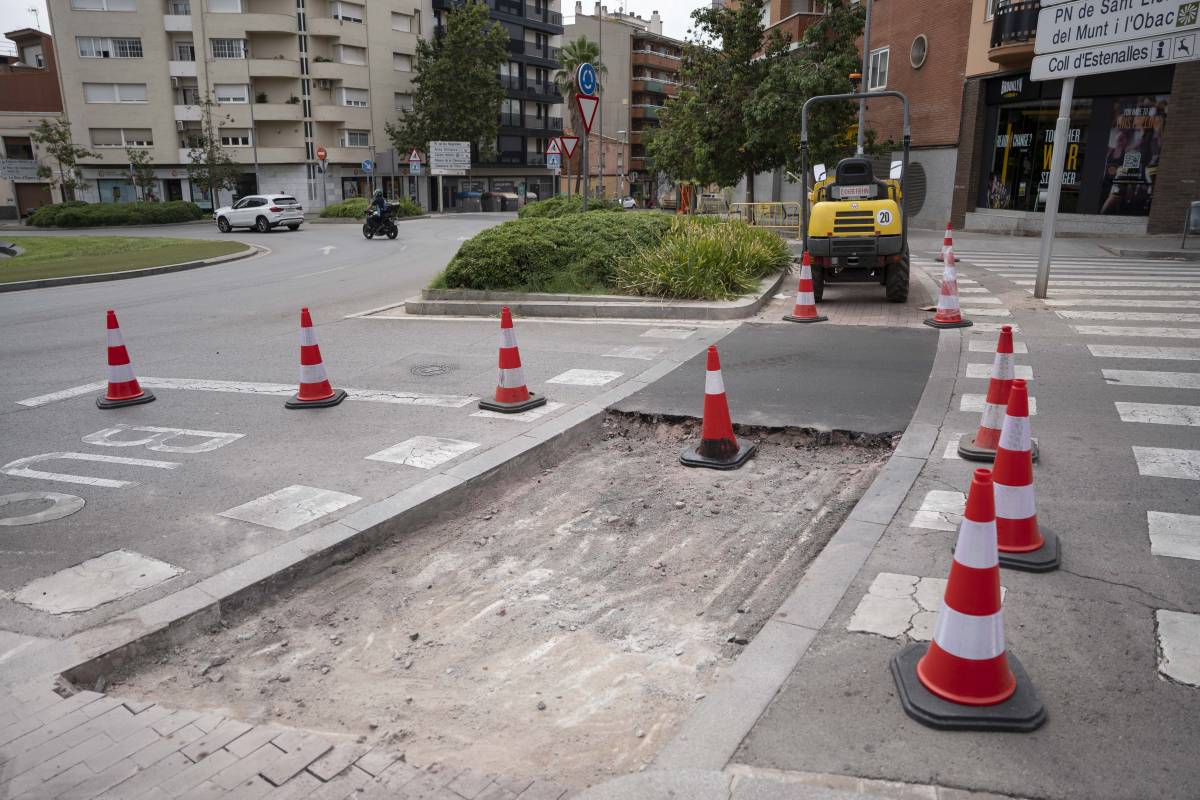 Obres al carril bici de la plaça de l`Aigua - Alberto Tallón Obres al carril bici de la plaça de l`Aigua