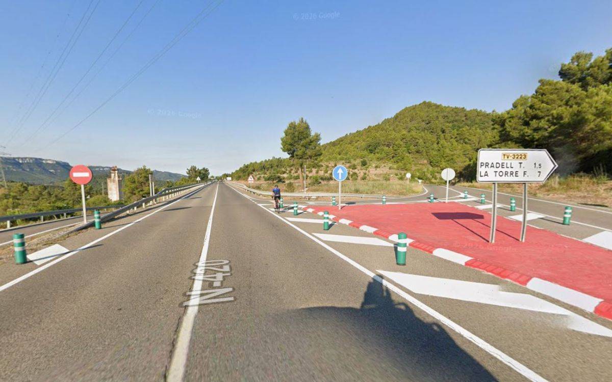 Invertiran 2,2 milions d'euros en la rehabilitació de l'N-420 entre Pradell de la Teixeta i Riudecols