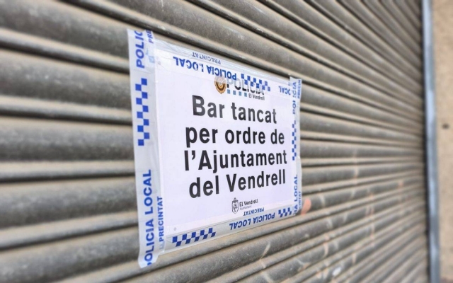 L'Ajuntament del Vendrell tanca dos establiments per reiterats problemes de seguretat i convivència