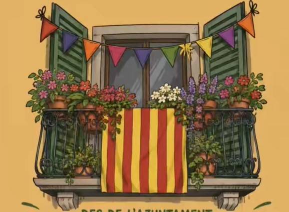 Tremp promociona la Festa Major amb una senyera de cinc barres