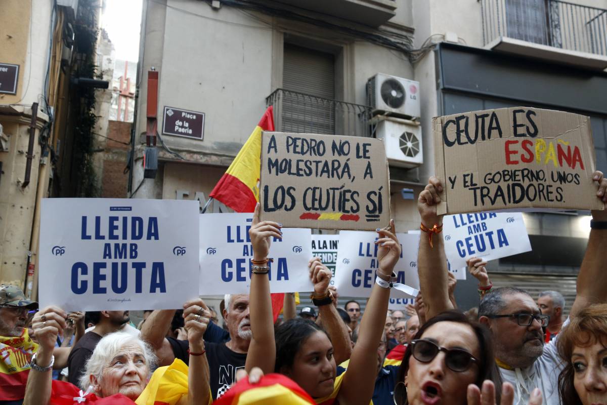 La manifestació a favor de Ceuta, a Lleida - ACN