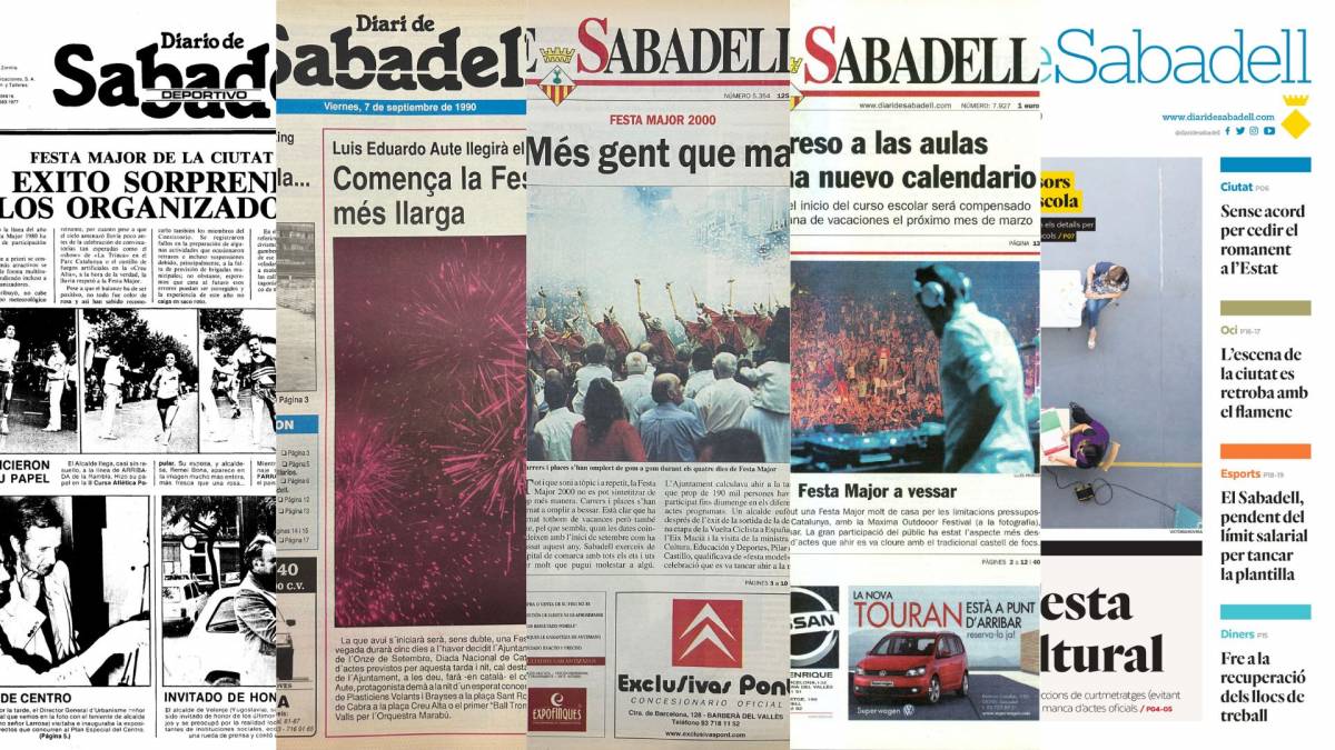 Com ha viscut Sabadell la Festa Major en els darrers 50 anys? T'ho expliquem, amb portades