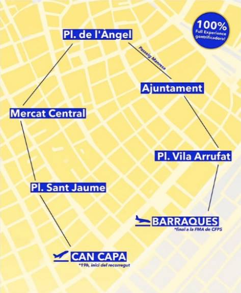 El recorregut del Correbars facilitat pel consistori - Cedida