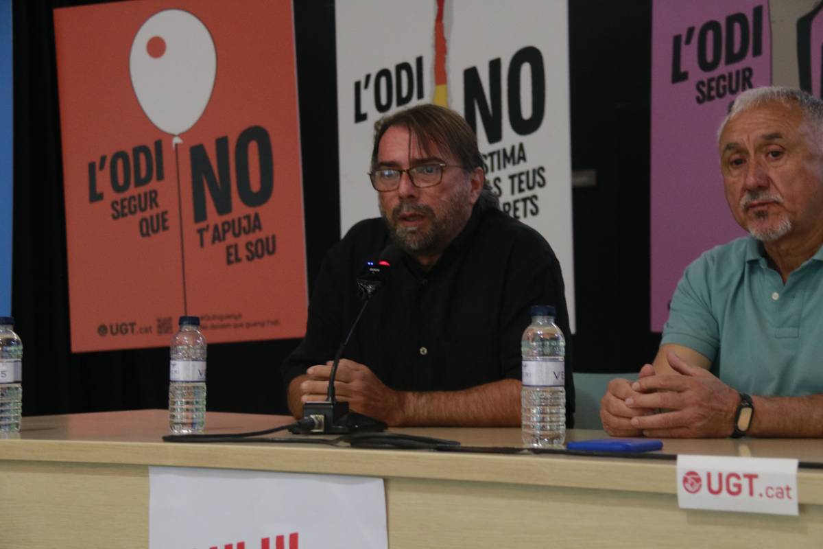 «L'odi no t'apuja el sou»: la UGT presenta a Ripoll la campanya contra el discurs de l'extrema dreta
