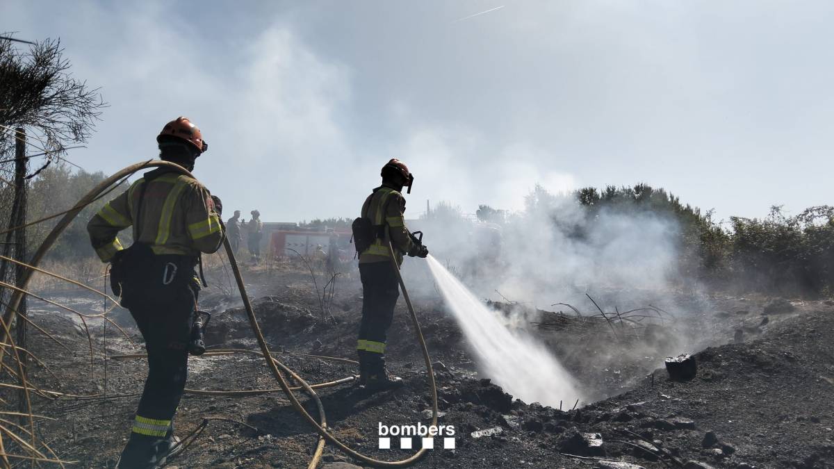 Un incendi crema 620 metres quadrats de vegetació a Can Jofresa