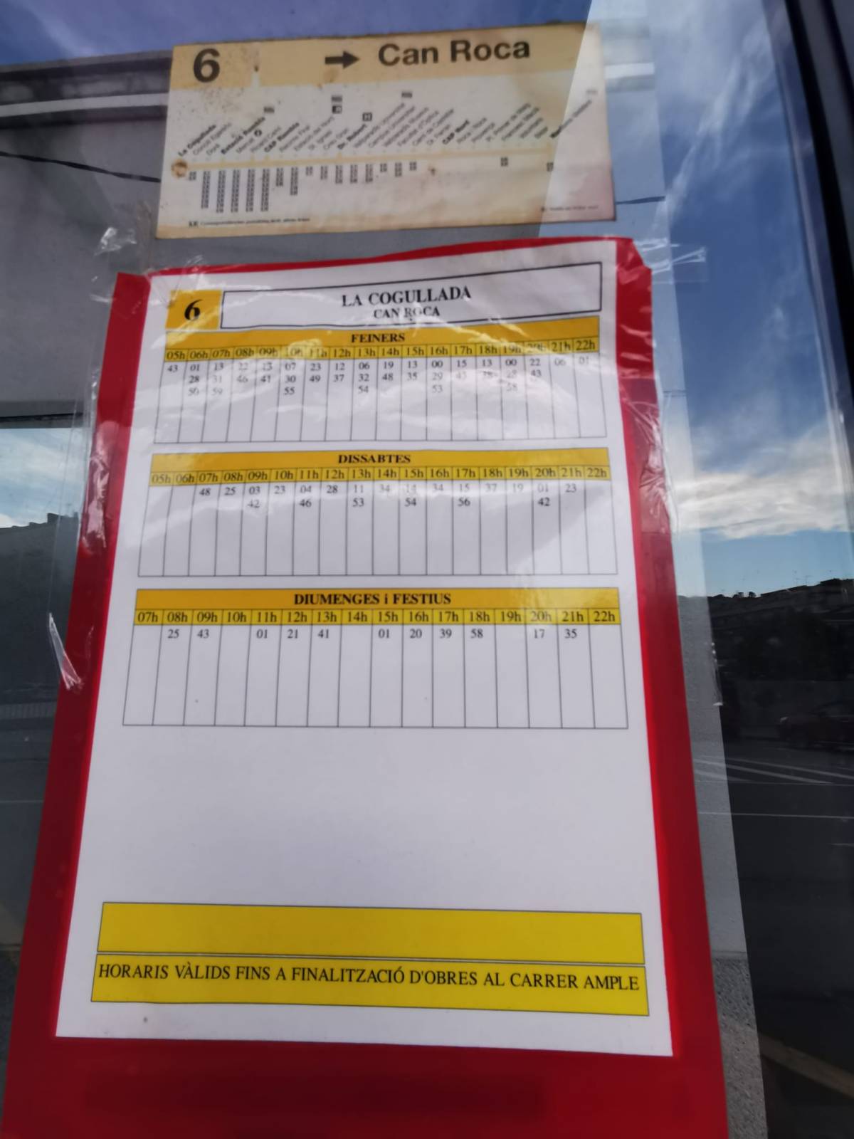 Horaris de la L6 - Horaris de la L6