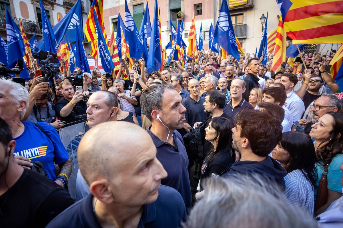 Aspecte del Fossar de les Moreres durant l'acte d'Aliança Catalana - Hugo Fernández
