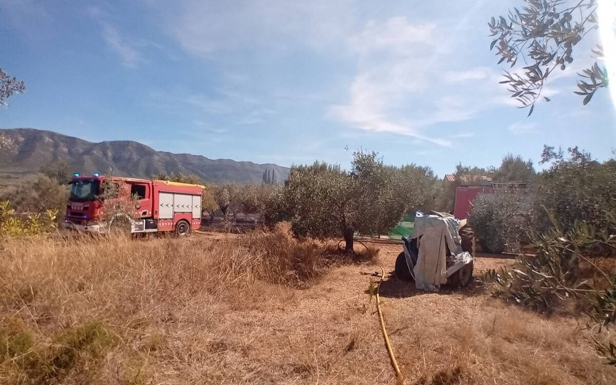 Estabilitzats dos incendis al Montsià: un a Freginals i l’altre a Amposta