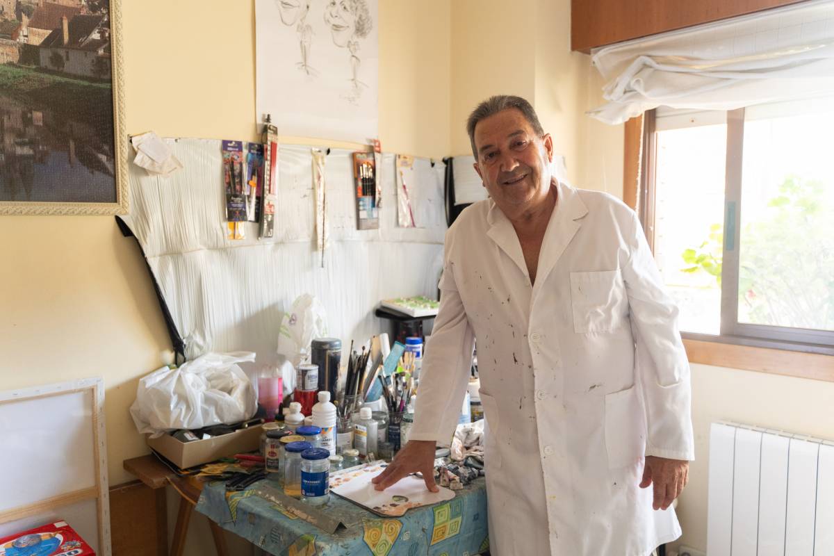 FOTOS | La història d'en Casimiro Sevilla, l'artista que ha pintat un quadre que ja és patrimoni municipal de Sabadell 