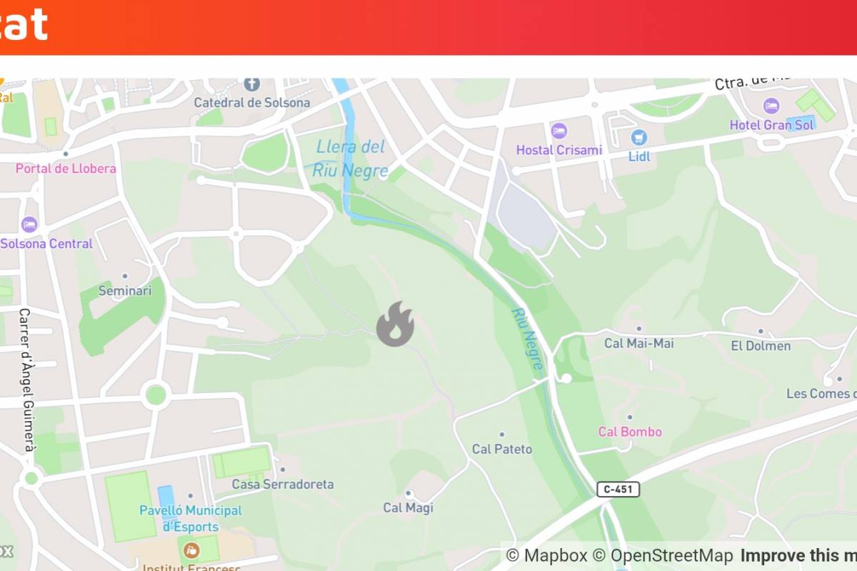Ubicació de l`incendi - Focs.cat Ubicació de l`incendi
