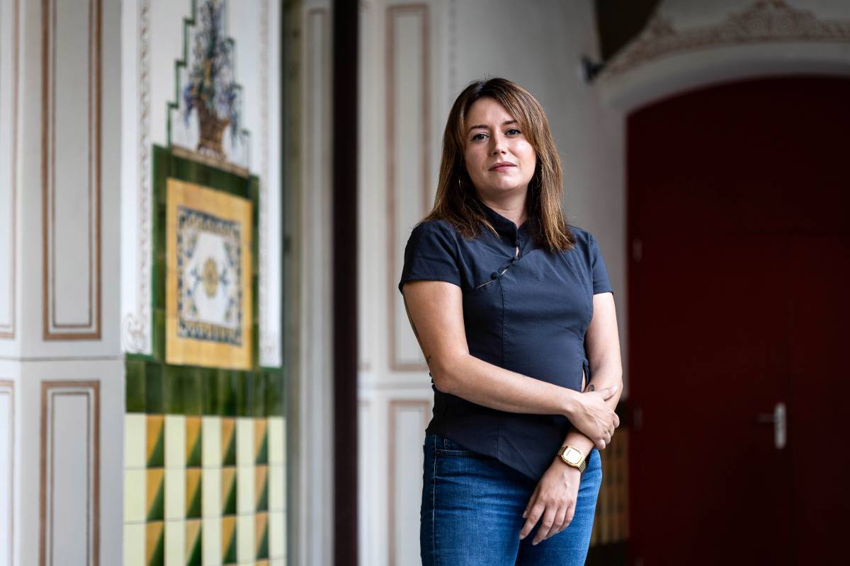 Laure Vega, fotografiada al Pati Manning - Hugo Fernández