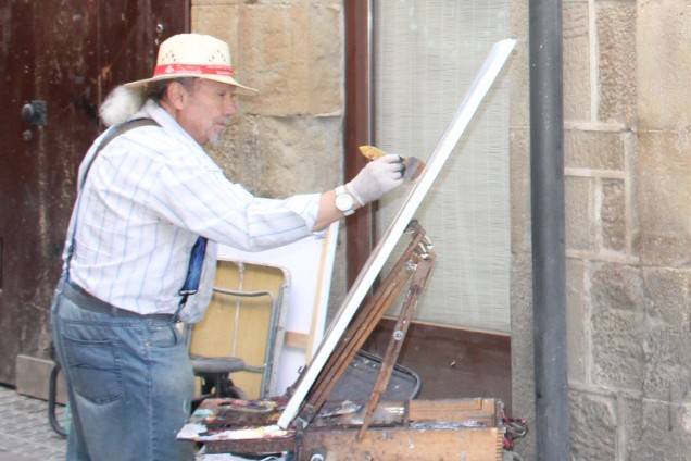 Antonio Darias pintant el quadre - Ramon Estany Antonio Darias pintant el quadre