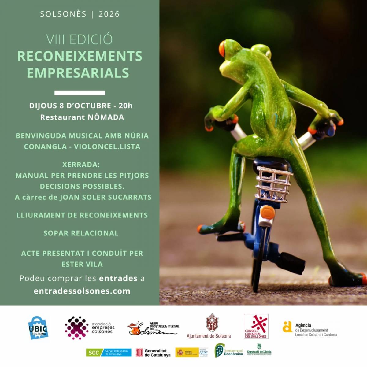 Solsona celebrarà la vuitena edició dels Reconeixements Empresarials el 8 d'octubre 