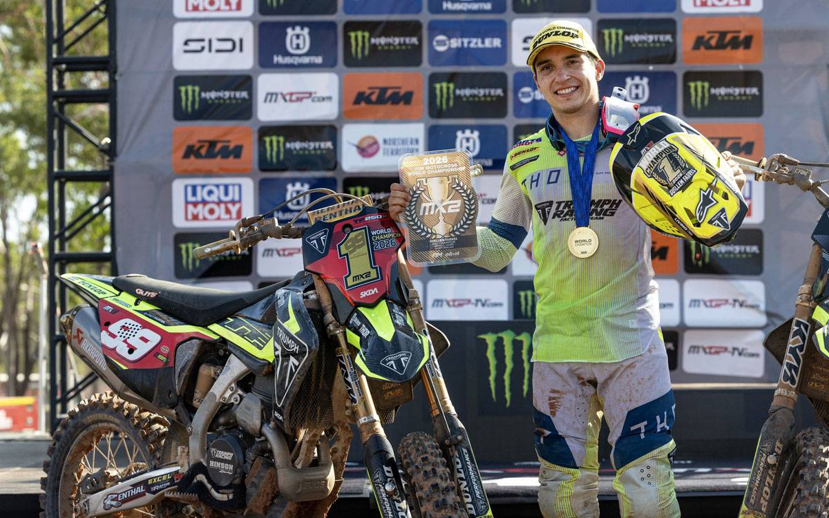Guillem Farrés, campió del món d'MX2 de motocròs després de ser segon a Austràlia