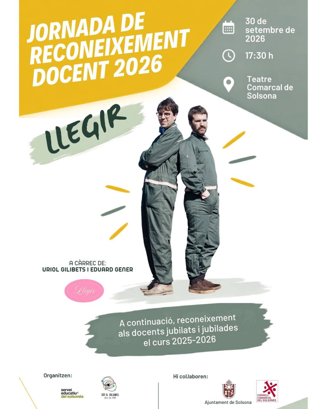 Solsona celebra la Jornada de Reconeixement Docent amb acte d’homenatge i manifestació cultural