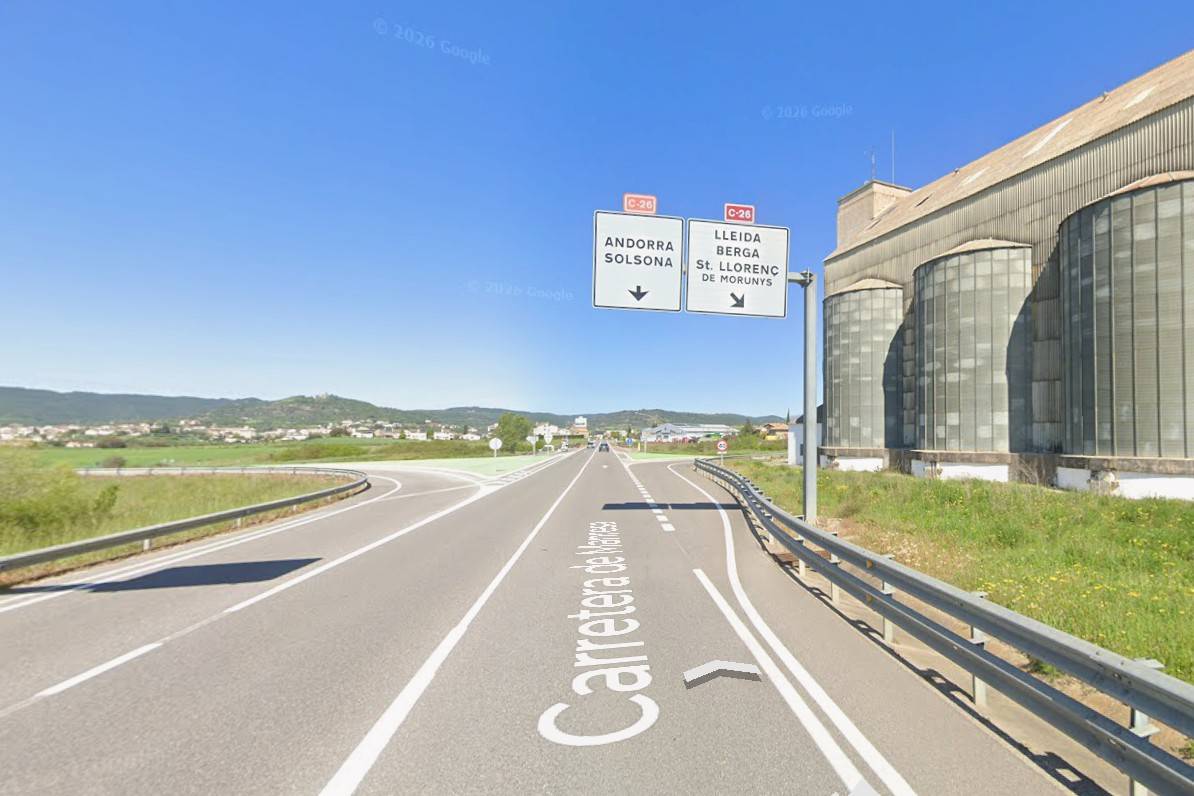 Tres turismes implicats en una col·lisió a la C-55 a Solsona sense danys personals greus
