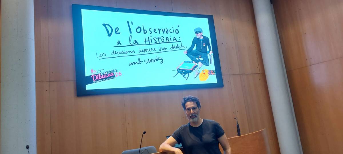 Magisteri del dibuixant Víctor Swasky: "Cada 'sketch' implica decisions sobre què observar i què representar"