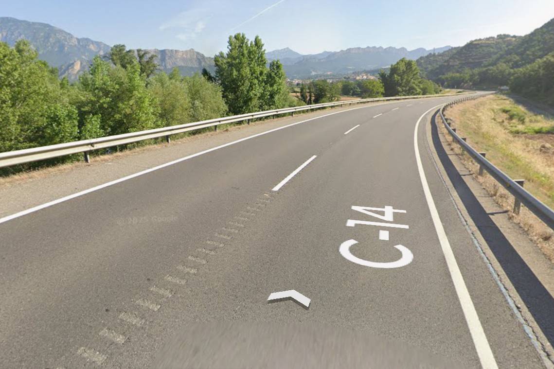 Un accident viari a Oliana obliga a tallar la C-14 durant una hora