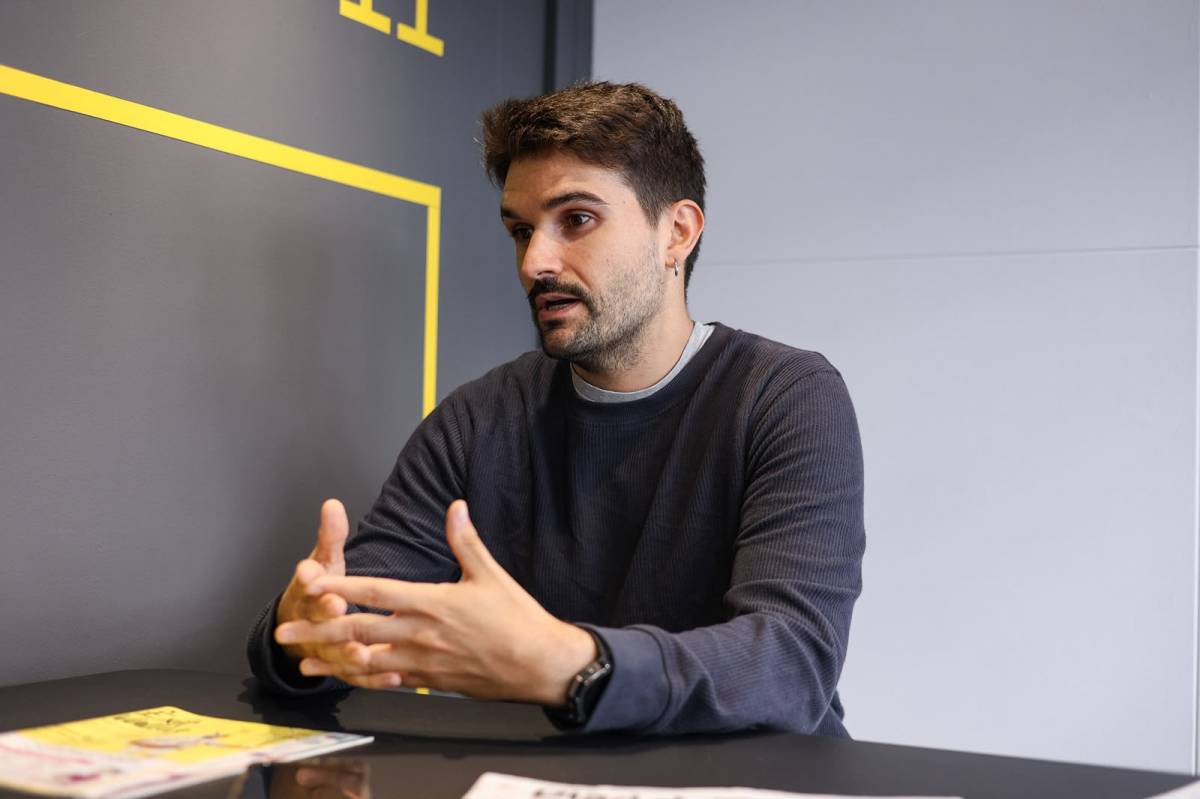 Vivó, durant l`entrevista al Diari - Victor Castillo Vivó, durant l`entrevista al Diari