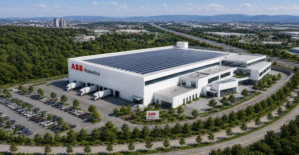 El nou centre d'ABB Robotics, a principis del 2028: 