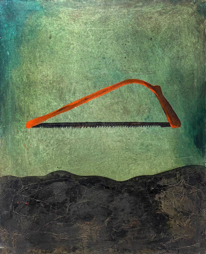 "Serra 1977", obra en tècnica mixta sobre tela de Daniel Argimon - "Serra 1977", obra en tècnica mixta sobre tela de Daniel Argimon