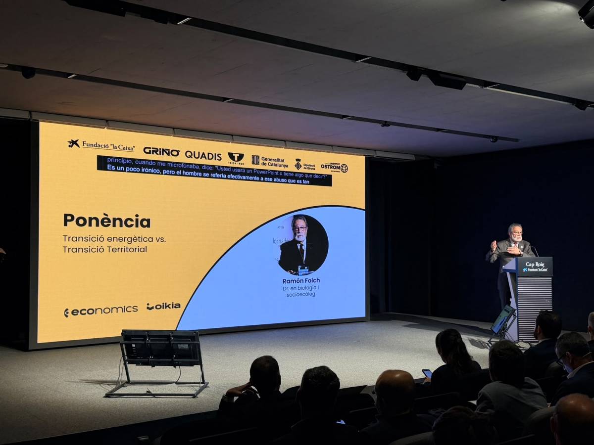 Ramon Folch va impartir la ponència inaugural de les jornades d`Oikia