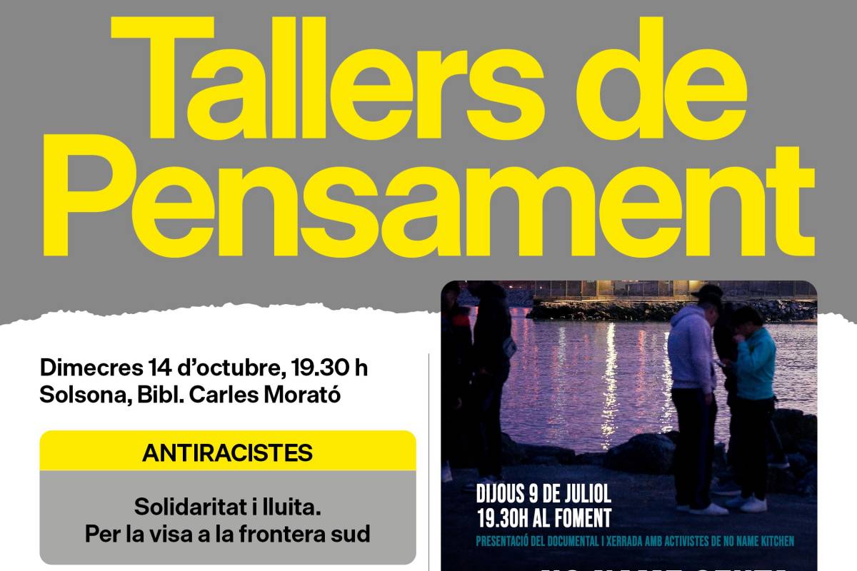 L’ACTUA programa dos cine-fòrums per debatre sobre racisme i  salut, treball i dones, a Solsona